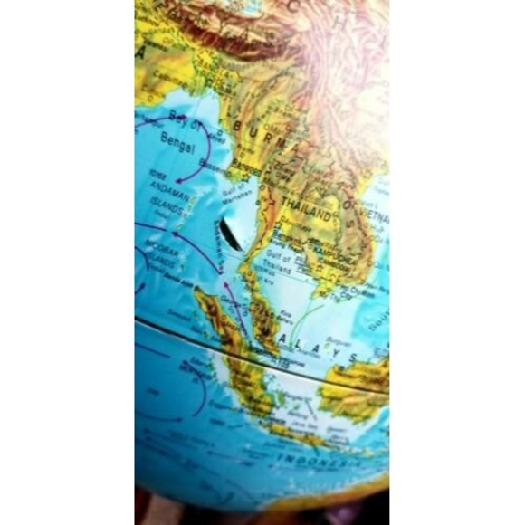 Vintage 1990 Scan-Globe A/S 12" Diameter Illuminated Globe Denmark Karl F Harig - Picture 10 of 10